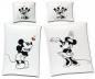 Mobile Preview: Partner Bettwäsche - 1x Mickey + 1x Minnie Mouse - Love - 135 x 200 cm - Baumwolle